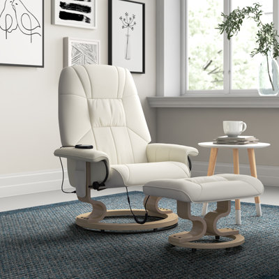 Hannah 79cm Wide Swivel Ergonomic Recliner with Massager