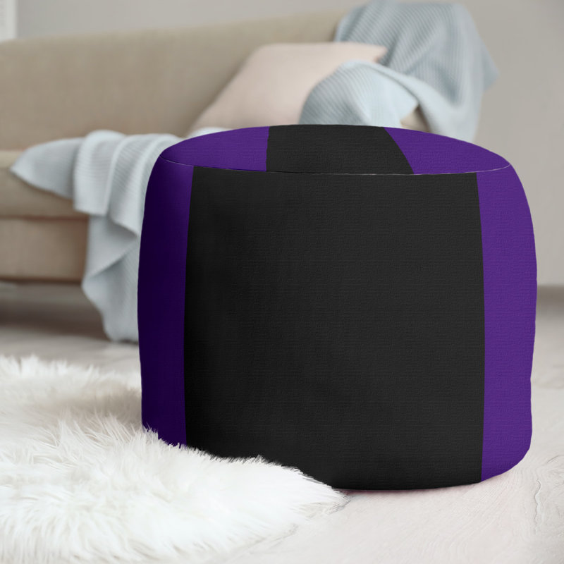 repose-pieds rond 20,5", Mauve / Noir