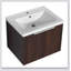 Meuble-lavabo à fermeture en douceur 60 po avec évier, petites tablettes de rangement, armoire combinée de 24 po et 12 po (emballage KD)