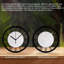 Horloge murale ronde en fer 10 po avec mouvement à quartz silencieux, chiffres romains, impression UV-1009046679