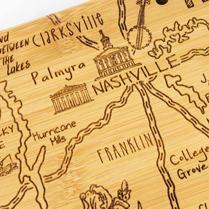 Destination Tennessee Bamboo Cutting & Serving Board