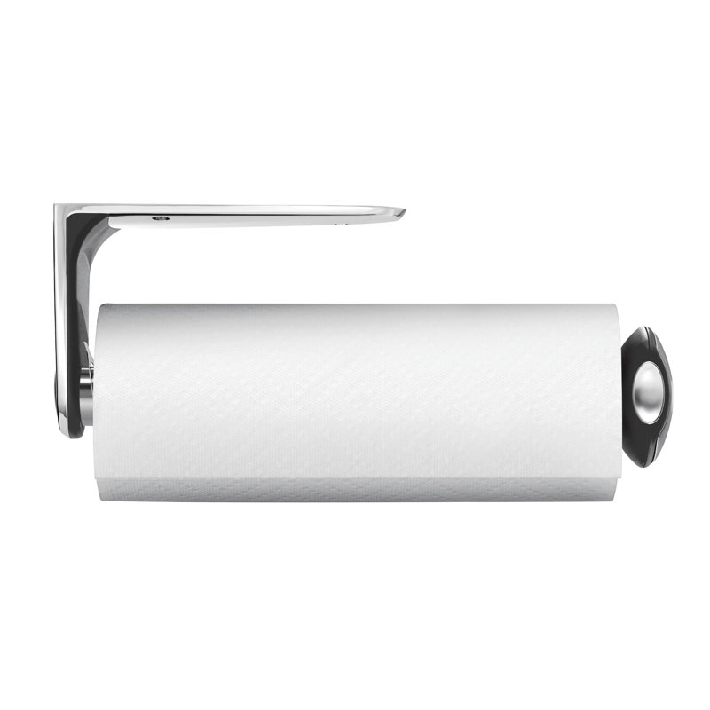 Simplehuman Long Wall Mount Paper Towel Holder, Brushed Stainless Steel, 12.5cm H x 33.3cm W x 7.6cm D