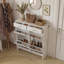 100cm Ultra-Slim Shoe Storage Cabinet - 24-Pair Capacity with 4 Flip Drawers & 2 Top Drawers