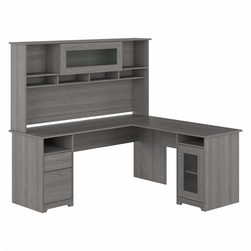 Paelynn 72'' Desk, Gray, 66.3" H x 71.69" W x 68.5" D