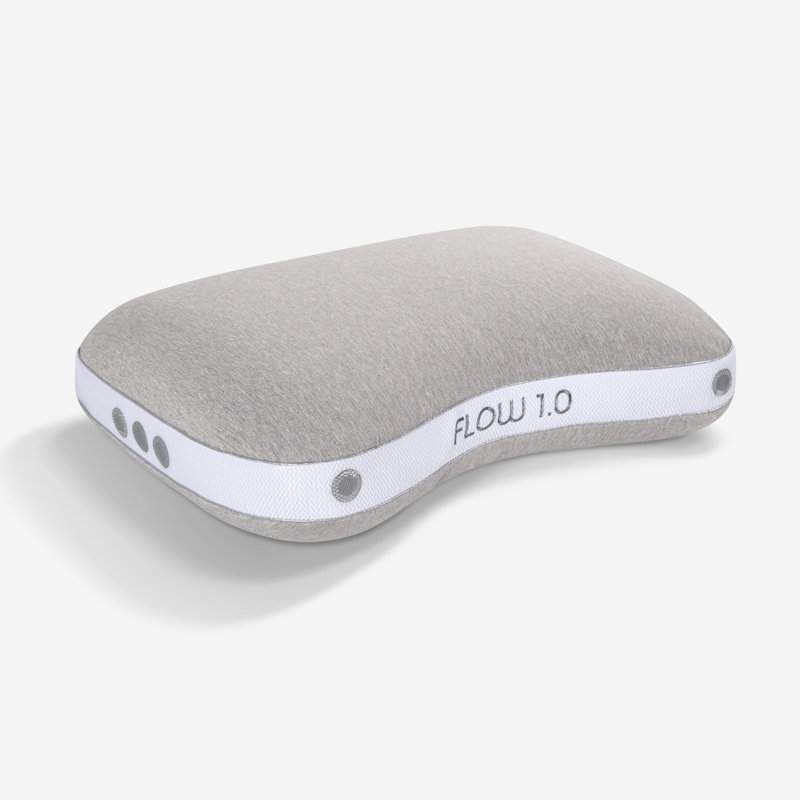 Bedgear Flow Cuddle Curve Performance Pillow for Side Sleepers - Plush and Breathable Pillow, 1.0