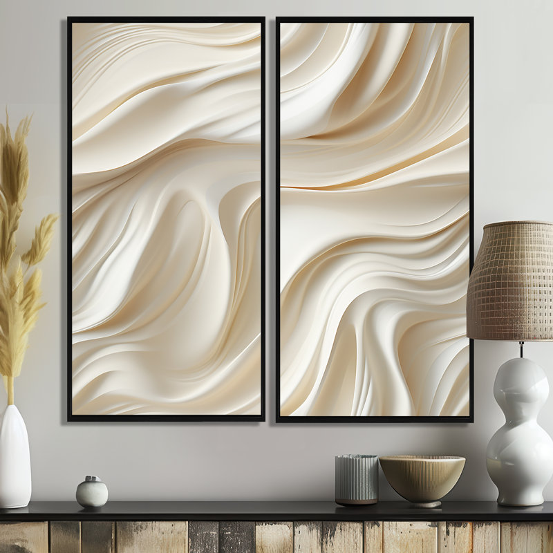 Sculptural Elegance - Art mural abstrait grand, 20" H x 24" W, Black, Framed Print without Mat
