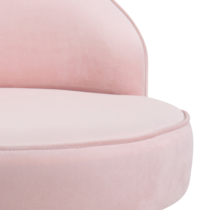Manufactured Wood Accent Stool, Pink/Black 