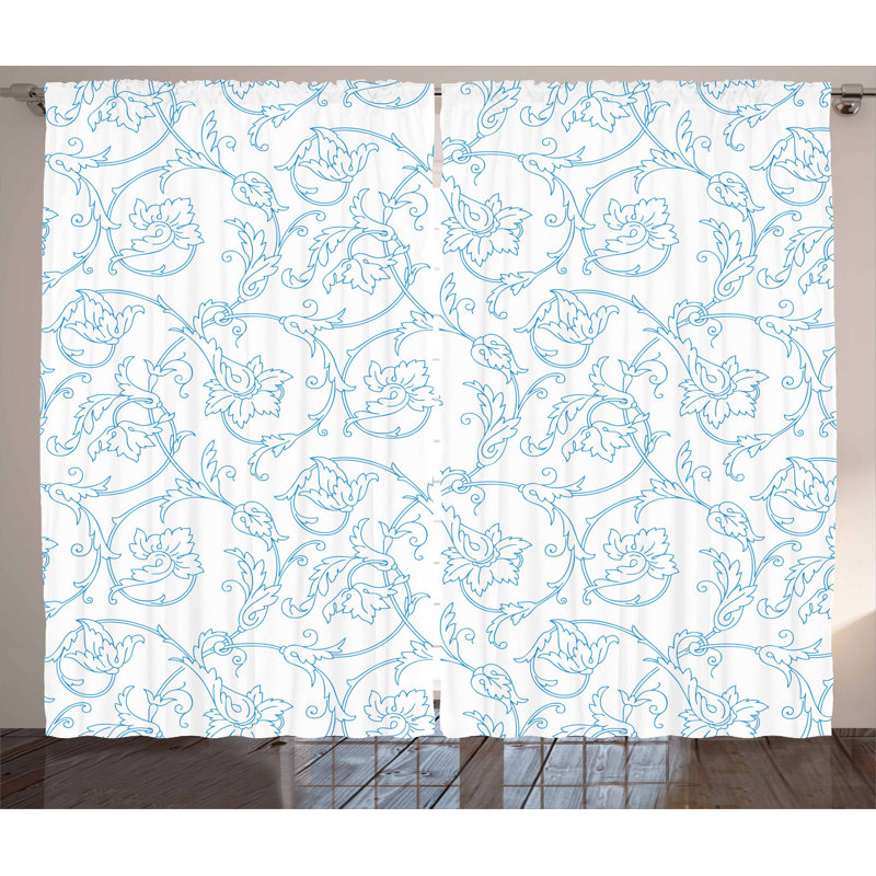 Soderville Semi Sheer Curtain Pair, 54" W x 108" L