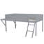 Lit mezzanine en bois avec bureau et DEL-346323913
