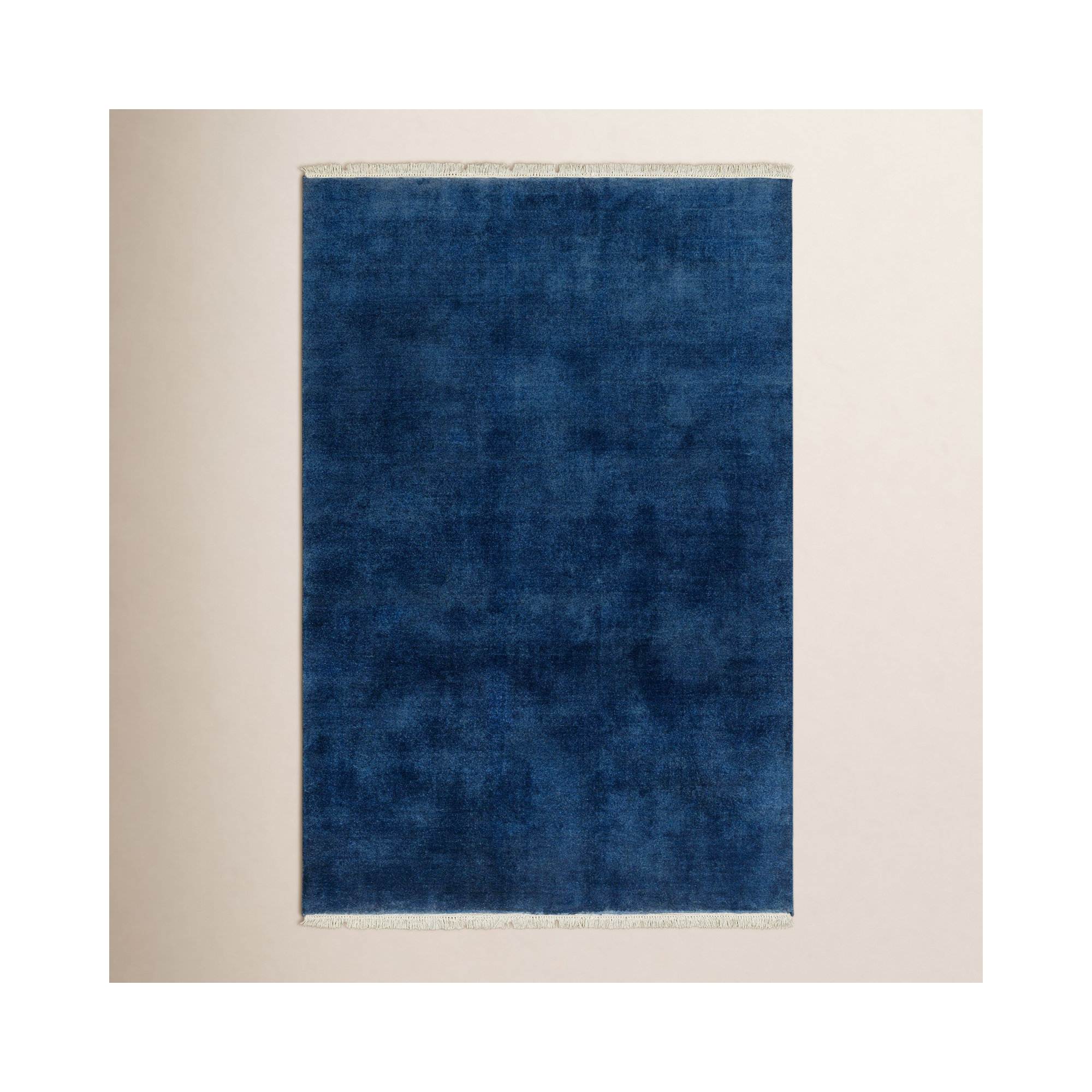 Clio Hand Loomed Wool Midnight Blue Rug, Round 8'