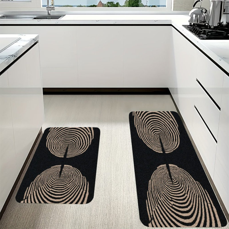 Tapis de cuisine antidérapant 2 pièces Spiral Eye