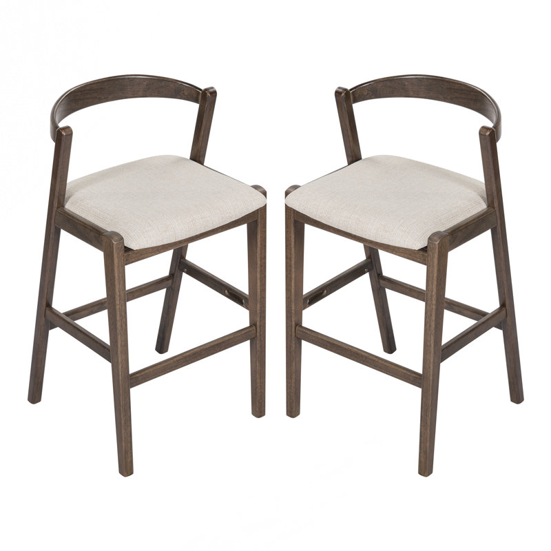 Rubberwood Barstool, Dark Brown