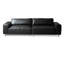 Canapé modulaire noir en cuir véritable-326684258-326684260
