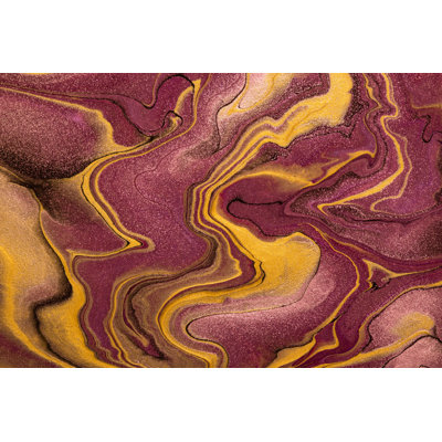 Rashawn Abstract Fluid Art Background - Wrapped Canvas Painting