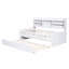 Lit simple en bois avec tablettes intégrées, 3 tiroirs et lit gigogne, étagère blanchie à la chaux, lit gigogne coulissant en apparence-1497557289-1497557288