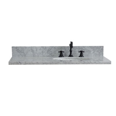 Ovate 37 Stone Material 1 Single Bathroom Vanity Top Yes Sink