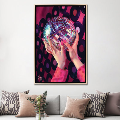 Barbie Retro Disco Dream in Pink - reproduction d'art murale - toile encadrée