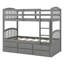 Bunk Bed With Ladder,Trundle And Drawers-1568596757