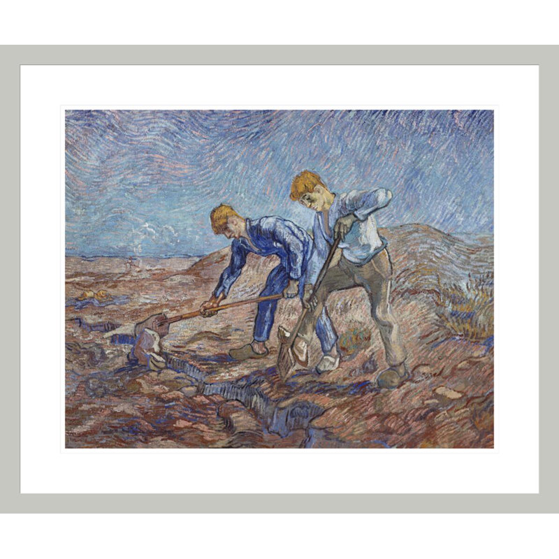 «The Diggers» par Vincent van Gogh, impression giclée encadrée, 23,5 po H x 28,03 po L