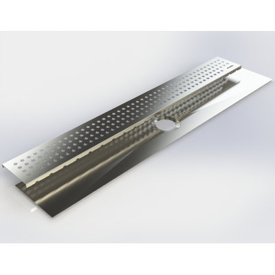 Drain de douche central en grille linéaire