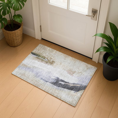 Premium Machine Washable Mouton AMF1987 Abstract Rug