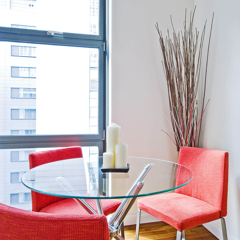 Round Clear Tempered Glass Table Top 56 Inch with 3/8 Inch Thick Pencil Polished Edge Ideal for Tables Desks Workspaces and Outdoor Furniture by Fab Glass and Mirror