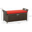 Banc de rangement en osier brun Outsunny-110145328