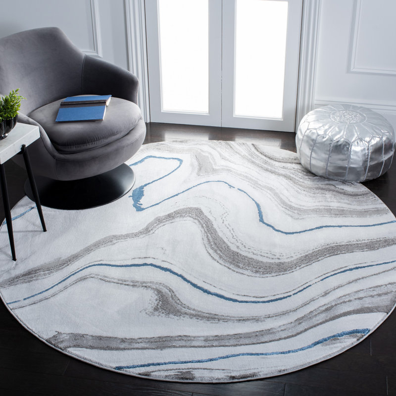 Kirkus Performance Abstract Rug, Round 6'7"