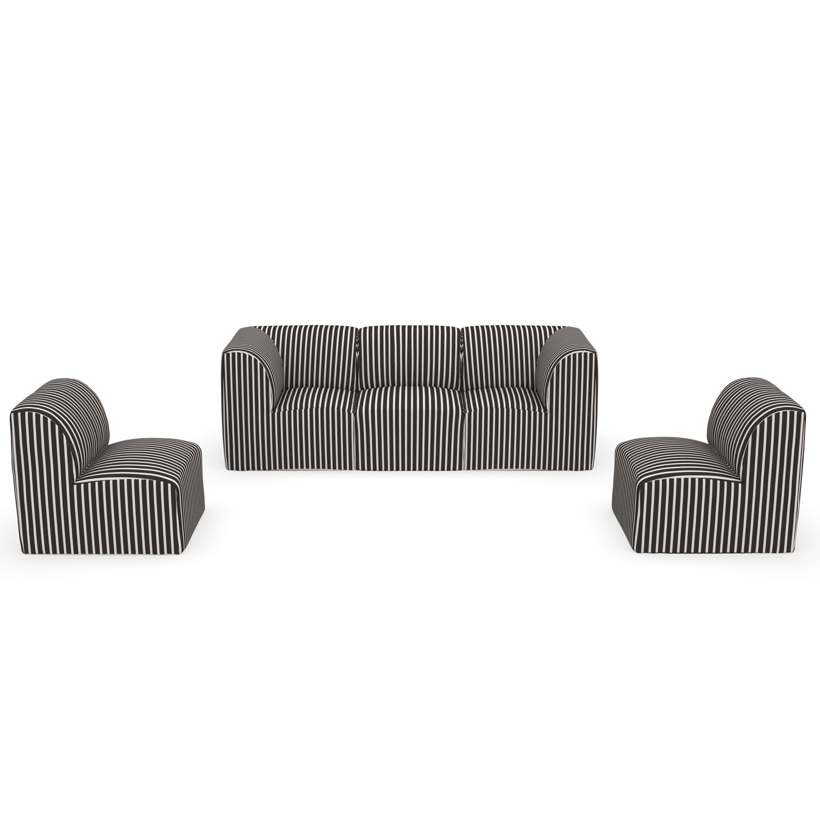 Eliana Sunbrella® Outdoor Patio Secional Seating, Sunbrella Shore Classic