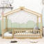 Structure de lit en bois avec clôture et lattes Dorset-67699458-67699456