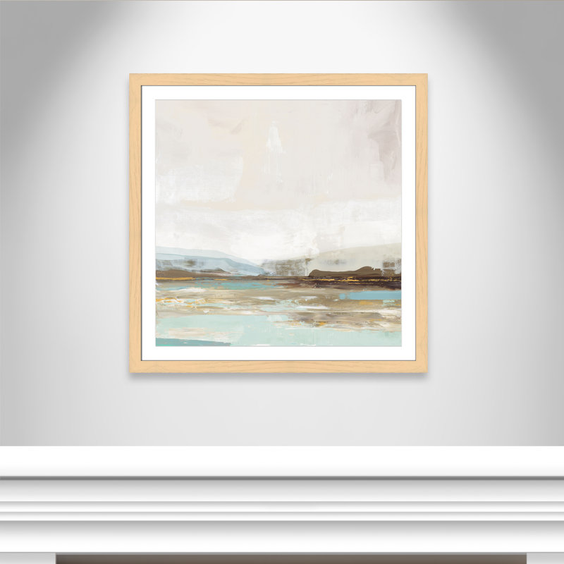 «Vibrance of Blue Print» par Allison Pearce, H 37,5 po x l 37,5 po, Naturel