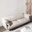 Causeuse-coussin standard en cuir véritable blanc crème-2042701379