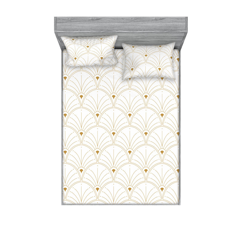 Microfiber Floral Sheet Set, Off Sand Brown, Full Sheet Set + 2 Pillowcases