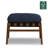 Mid Century Solid Wood Ottoman-120832768