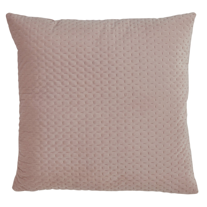 Velvet Square Pillow Cover & Insert, Blush, 22" x 22"