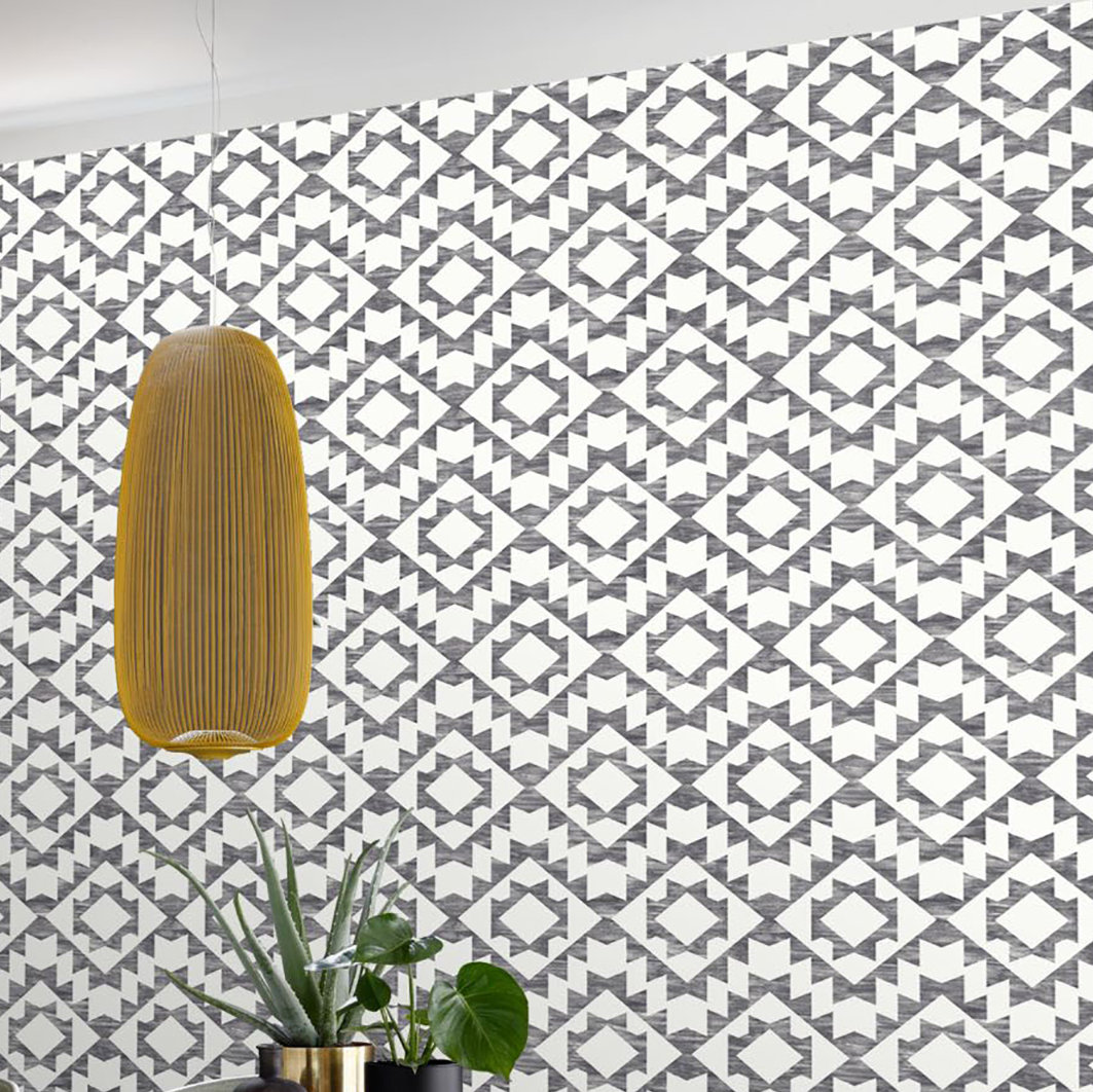 Enzo Mint Geometric 33' L x 20.5" W Wallpaper Roll Union Rustic 