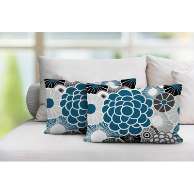Floral Indoor/Outdoor Lumbar Pillow