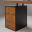 Bureaux rectangulaires en bois massif brun clair + bureaux en fer-107978740-107978743