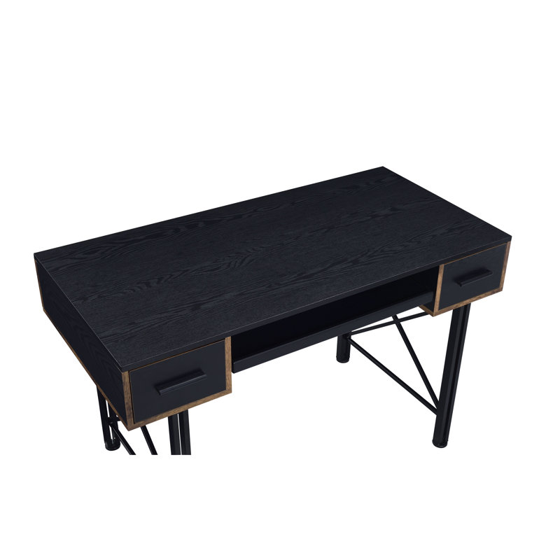 Bureau d'ordinateur Settea, Noir, noir, noir, noir