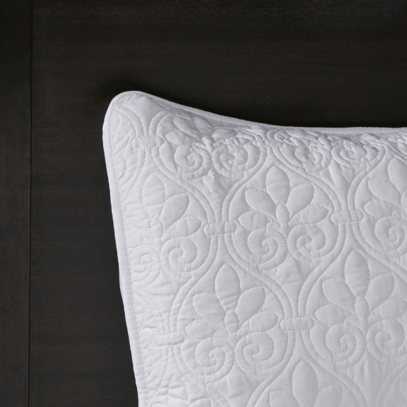 Reversible Bedspread Set White Twin, Twin Coverlet / Bedspread + 1 Sham, White