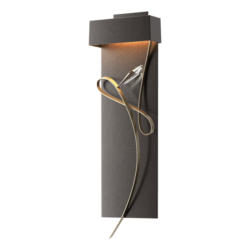 Rhapsody 1-Light LED Flush Mounted Sconce, Oil Rubbed Bronze, Soft Gold