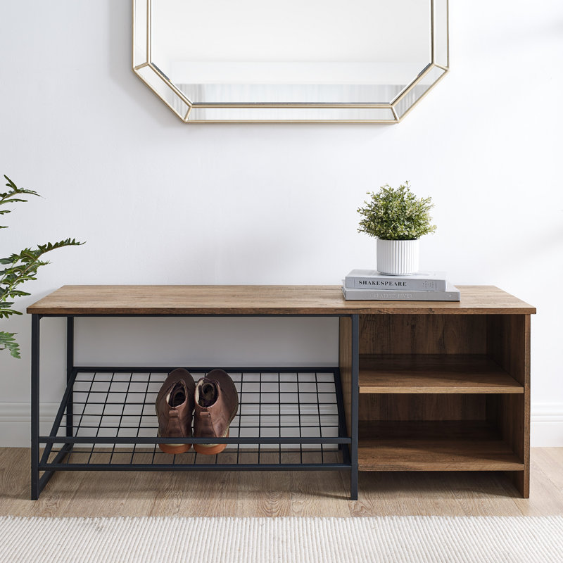 Banc de rangement pour chaussures Kleist, Chêne rustique