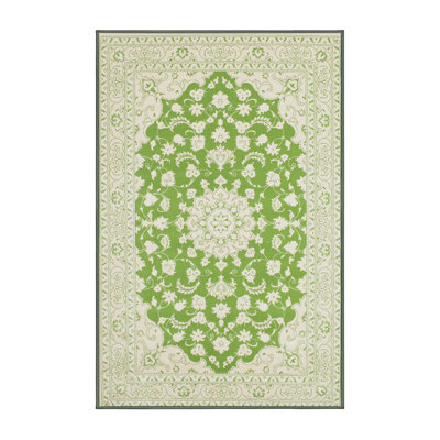 Tapis traditionnel vert / gris Dant