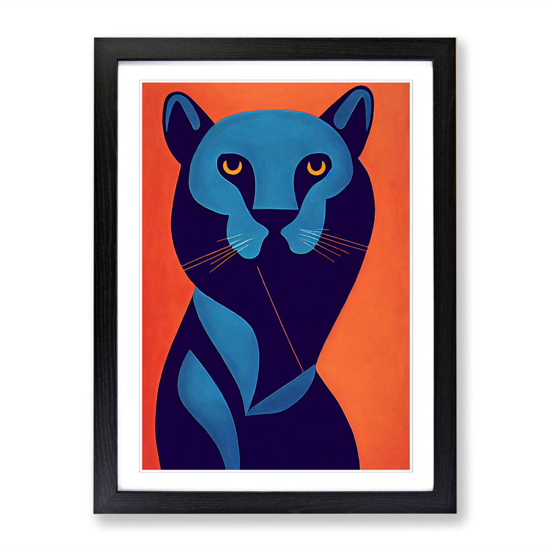 CAN-V0523-1733X Panther Painting Avant Garde - Wrapped Canvas Print, Black, 46cm H x 34cm W x 2cm D