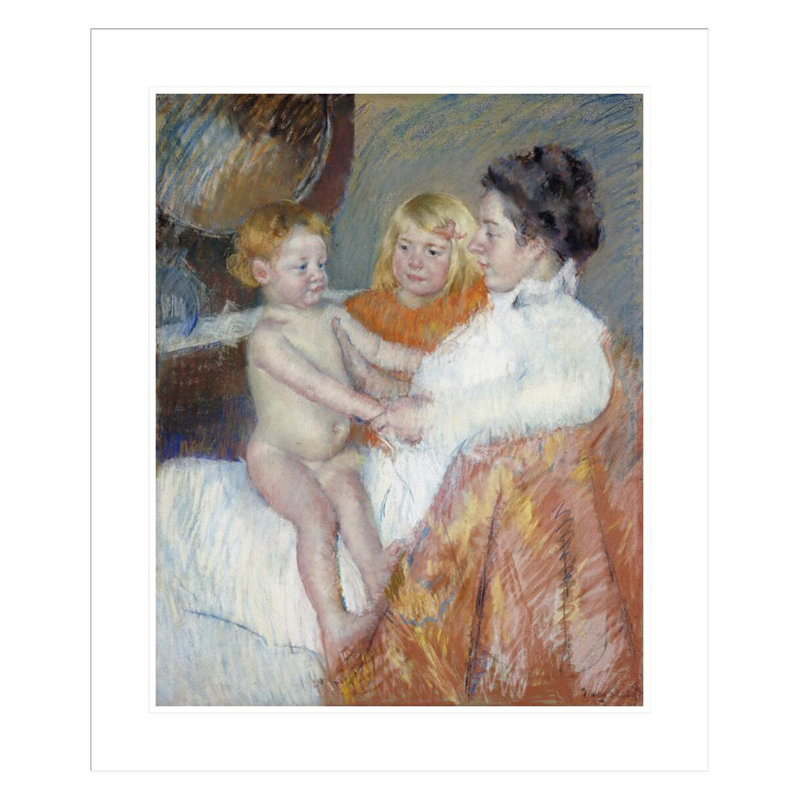 «Mother Sara and The Baby» par Mary Cassatt, impression giclée sur cadre, H 27,84 po x l 23,5 po