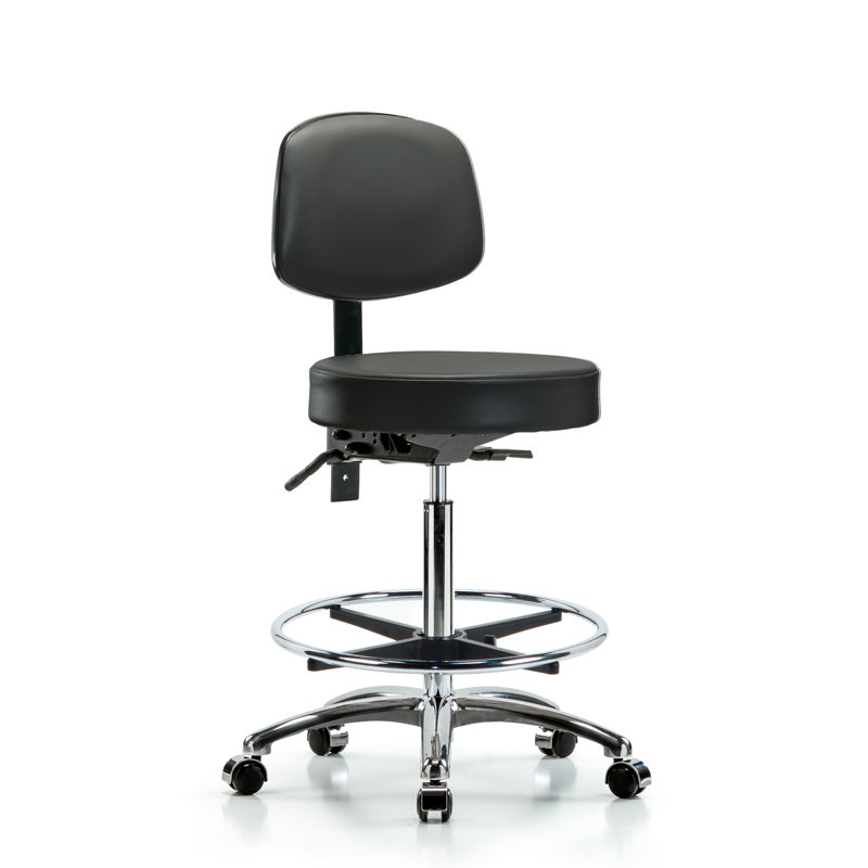 Chaise de travail, Roulettes, Noir, Inclinaison comprise