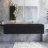 Modern Wall Mounted Striped Bathroom Vanity With Sink And Soft-Close Drawer-1120624495