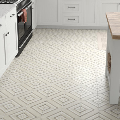 Tuile de champ en porcelaine 8 po x 8 po Encausto