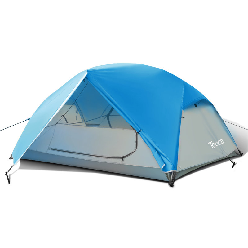 Tente de camping pour 2 personnes, Bleu / gris