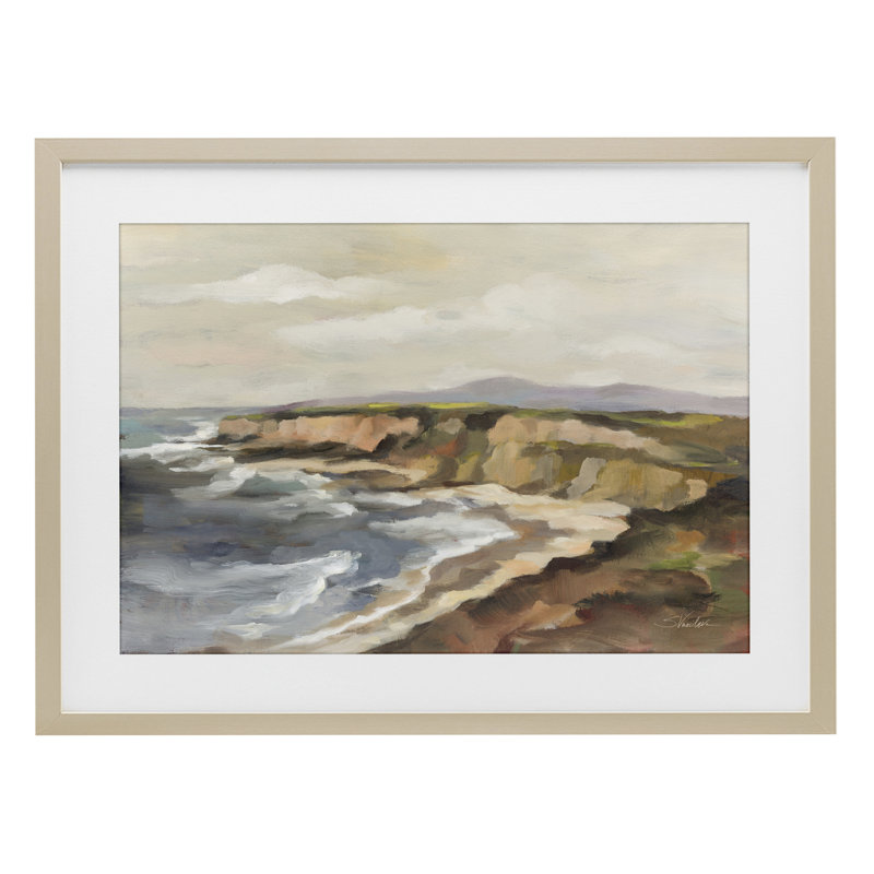 «Rocky Coast Expression», reproduction d'impression sous verre encadrée par Silvia Vassileva, H 17 po x l 23 po